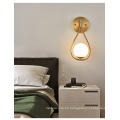 Diseño nórdico, luz de pared de color dorado, lámpara de pared creativa decorativa para interiores, lámpara de pared decorativa para el hogar, moderna lámpara de pared con pantalla de arte para interiores